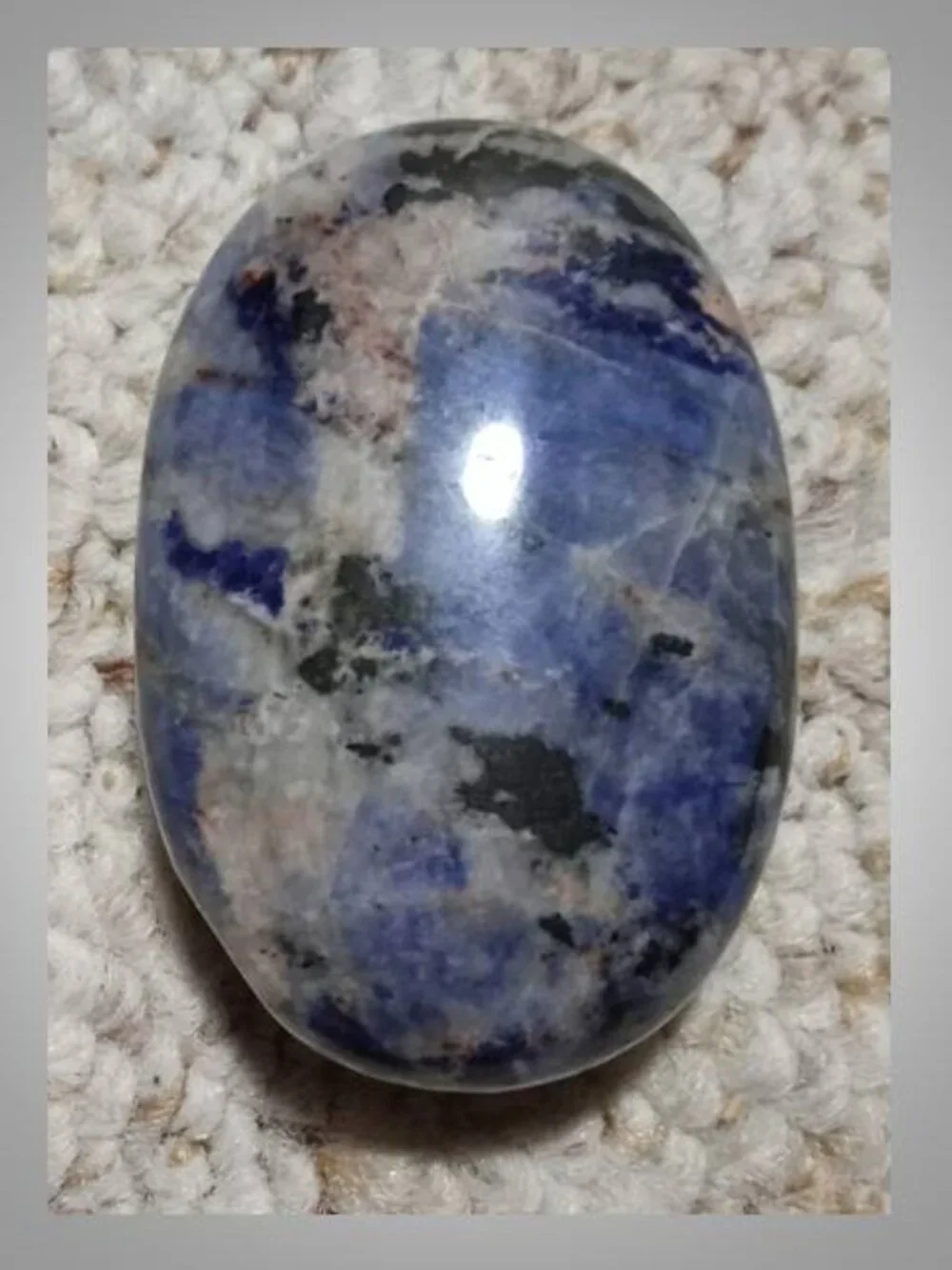 Lapis Lazuli palm stone 03 crystal mineral stone